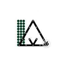 Triángulo de posicionamiento versátil para bolas de 57 mm - Juego de 6 piezas - Nuevo