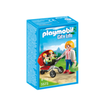 PLAYMOBIL 5573 - Vita di città - Mamma con gemelli e carrozzina - Nuovo