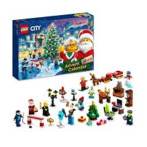 LEGO City 60381 Calendario de Adviento 2023, con 24 regalos, incluidas las figuras de Papá Noel y el reno, Regalo de Navidad - Nuevo