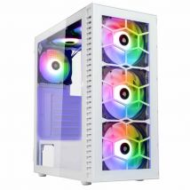 Kolink OSSERVATORIO HF GLASS BIANCO ARGB Midi Tower Bianco - Nuovo