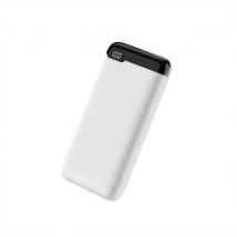 Jaym - Batería de reserva premium de 10.000 mAh con pantalla digital - 2 USB-A OUT + 1 USB-C IN / OUT - Blanco - Nuevo