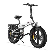 Bicicleta eléctrica plegable ENGWE ENGINE X de 20 para adultos, batería de litio de 48 V y 13 Ah, 7 velocidades, suspensión total-Blanco - Nuevo