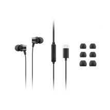 Lenovo 4XD1J77351 auricular y casco Auriculares Alámbrico Dentro de oído Oficina/Centro de llamadas USB Tipo C Negro - Nuevo