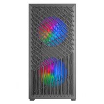 MARS GAMING Modello: MC-Vortex RGB Micro ATX Mini Tower case con pannello in vetro (nero) - Nuovo