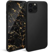 Funda de silicona Moozy Minimalist Series para iPhone 11 Pro, negra - Acabado mate fino y flexible en TPU - Nuevo