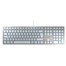 CHERRY KC 6000 SLIM PER MAC Tastiera da tavolo USB QWERTY Inglese Britannico Argento - Nuovo