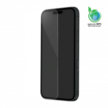 Protecteur d'écran en verre trempé de qualité supérieure (60% verre trempé recyclé) pour Apple iPhone 16 Pro Max, Transparent