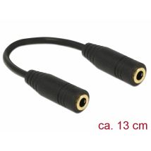 DeLOCK 65896 cable de audio 0,13 m 3,5mm Negro - Nuevo