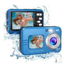 Cámara sumergible 4K de 48 MP con zoom 16x y enfoque automático Blue - Nuevo
