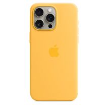 Apple Coque en silicone avec MagSafe pour iPhone 15 Pro Max - Rayon de soleil Apple iPhone 15 Pro Max