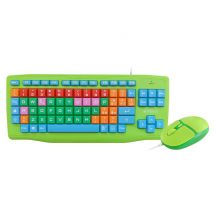 Atlantis Land E13-K606-IT clavier Souris incluse Maison USB QWERTY Italien Vert