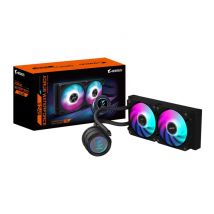 GIGABYTE AORUS WATERFORCE II 240 Refroidisseur liquide pour processeur AIO - 2x ventilateurs ARGB de 120 mm, mécanisme d'emboîtement coulissant, DAISY