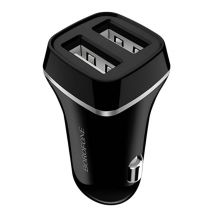 Borofone Cargador de coche con 2 puertos USB-A, ligero y compacto Negro - Nuevo