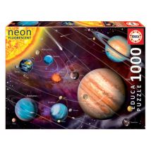 Puzzle del sistema solare fosforescente da 1000 pezzi - Illumina le tue notti - Nuovo