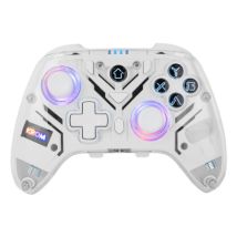 Krom NXKROMKRYSTAL accesorio de videojuegos Transparente, Blanco Bluetooth/USB Mando de juego Analógico/Digital Android, Nintendo Switch, Nintendo 