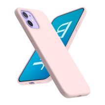 JAYM - Coque Silicone Rose comptatible avec [ Apple iPhone 16 Pro Max ] - 100% Silicone et Microfibre - Renforcée et Ultra Doux