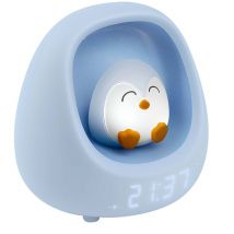 BigBen Despertador Digital para Niños con Luz Nocturna y 3 Melodías Relajantes Pingüino Blanco / Azul - Nuevo