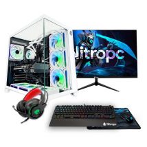 PC Gamer complet Nitropc Pack Gold Plus v2 - AMD Ryzen 7 5800X, RTX 5060 8Go, RAM 32Go, M.2 2TB, Win11, WiFi - Écran 24 FullHD et accessoires