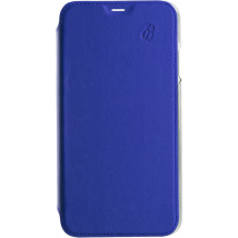 BEETLECASE Funda con cierre para iPhone 6/7/8/Se Folio de piel con reverso de cristal Azul marino - Nuevo