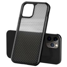 Crong Carcasa para iPhone 12 Pro Max Modelo Hybrid Carbon Ultra Rígida Negro - Nuevo