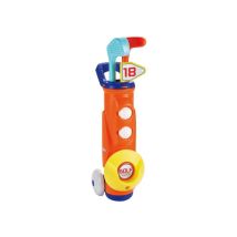 Set de golf infantil Ecoiffier 779 con carrito con ruedas 2 palos 2 pelotas y 1 hoyo Naranja Azul Amarillo Blanco - Nuevo