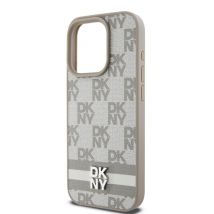 DKNY Funda para iPhone 14 Pro Elegant con diseño de rayas y azulejos Beige - Nuevo