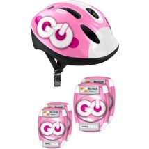 Protección para patines - SKIDS CONTROL - Casco / Coderas / Rodilleras - Rosa - Nuevo