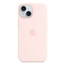 Apple Coque en silicone avec MagSafe pour iPhone 15 - Rose pâle Apple iPhone 15
