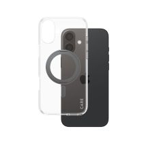 PanzerGlass CARE by Feature Case Transparent w. Black Kickstand & MagSafe iPhone 16 Plus coque de protection pour téléphones portables Housse Apple 