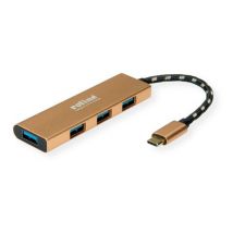 ROLINE 14.02.5049-5 USB 3.2 Gen 1 (3.1 Gen 1) Type-C 5000 Mbit/s Oro - Nuevo