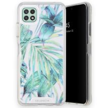 Selencia Coque très protectrice Zarya Fashion pour Samsung Galaxy A22 (5G) - Jungle Leaves