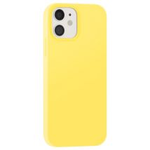 Coque pour iPhone 12 / 12 Pro Édition Color Skin en TPU avec Intérieur Doux Jaune
