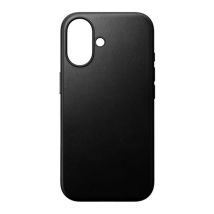 Coque pour iPhone 16 Compatible MagSafe Antichocs en Cuir Noir