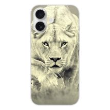 Coque en silicone - Compatible pour Apple iPhone 17 - design lionne