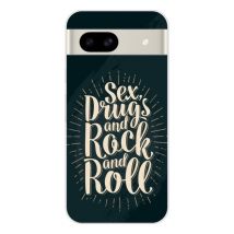 Coque en silicone - Compatible pour Google Pixel 8a - design sex and rock and roll