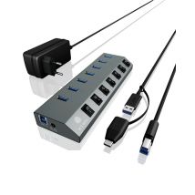 ICY BOX IB-HUB1701-C3 USB 3.2 Gen 1 (3.1 Gen 1) Tipo-B 5000 Mbit/s Antracite - Nuovo