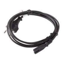Lanberg CA-C7CA-11CC-0030-BK câble électrique Noir 3 m CEE7/16 Coupleur C7