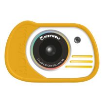 Fotocamera per bambini Kidycam gialla - Impermeabile, Memoria da 16 GB, 8MP, Video 1080p, Effetti Divertenti - Nuovo