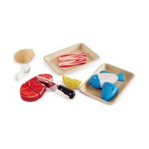 Set de madera para trinchar carne y pescado para niños - Nuevo
