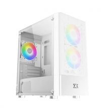 Xigmatek Boitier Mini Tour Micro ATX Oreo RGB avec panneau vitré (Blanc)