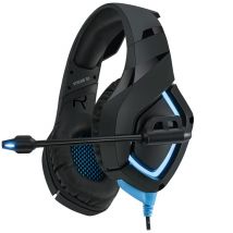 Adesso Xtream G1 Casque Avec fil Arceau Jouer Noir, Bleu