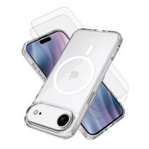 EVETANE Coque iPhone Air Transparente Compatible Magsafe + 2 Vitres Protection Ecran