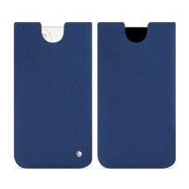 Pochette cuir Apple iPhone 15 Plus - - Bleu - Cuir saffiano