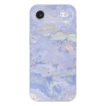 Coque en silicone - Compatible pour Apple iPhone 17 Air - design marbre bleu