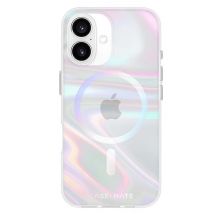 Coque pour iPhone 16 MagSafe Antichocs Antimicrobienne Effet Holographique Transparent