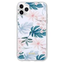 Coque pour iPhone 11 Pro en Plastique Souple avec Motif Floral Transparent