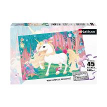 Puzzle Unicorno colorato per bambini da 45 pezzi - Divertimento e apprendimento - Nuovo