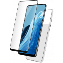 Pack 2 en 1 Coque Oppo Reno 8 Lite Souple Transparente + Protège écran 2.5D Bigben