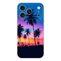 Funda de silicona - Compatible con Apple iPhone 17 Pro - diseño palmiers colores - Nuevo
