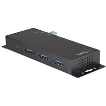 StarTech.com Hub USB-C de 4 Puertos de 10Gbps - Ladrón Concentrador USB Tipo C Industrial de Metal con 3 Puertos USB-A y 1 USBC - Protección ESD - Con